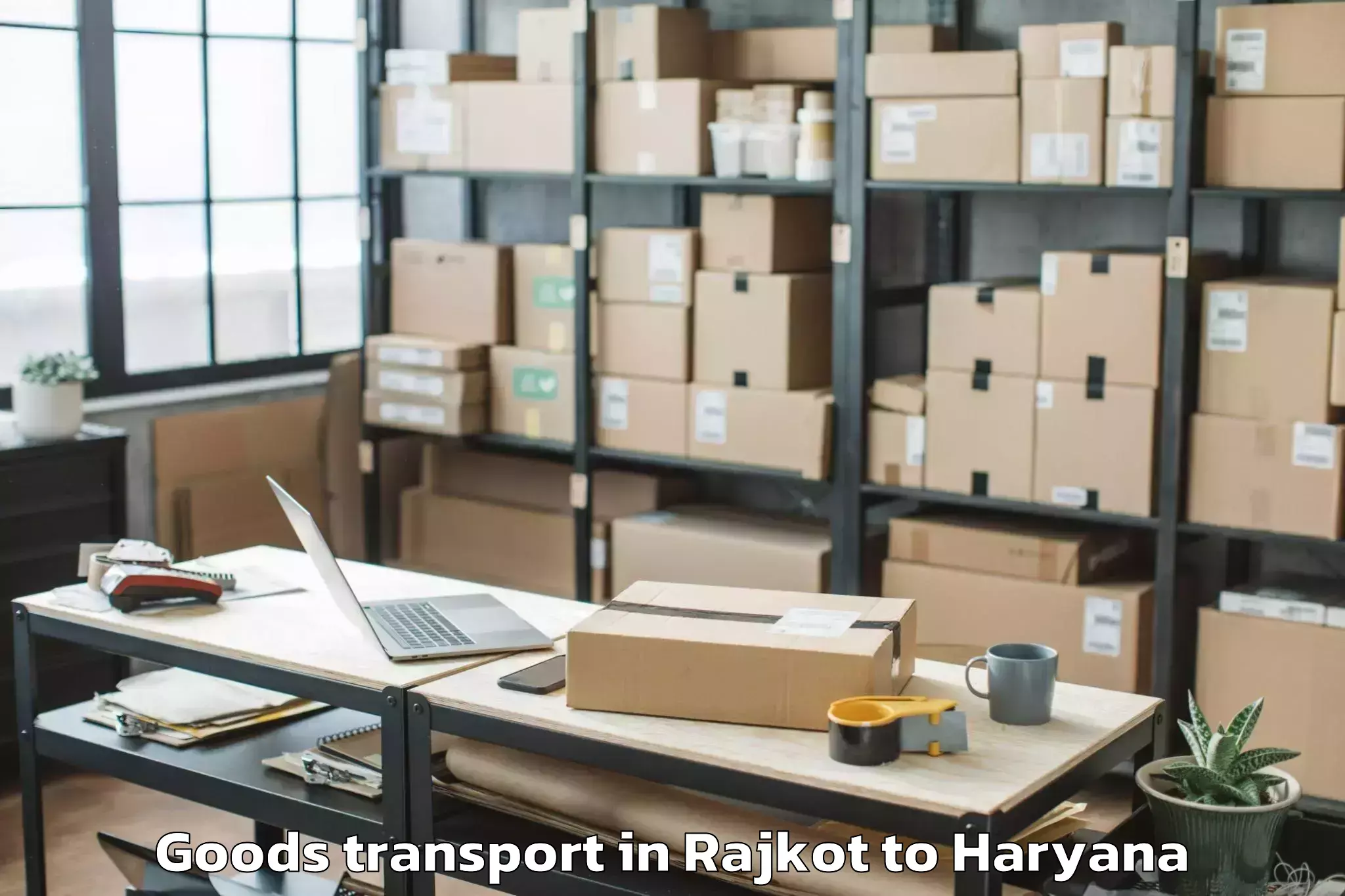 Hassle-Free Rajkot to Meerpur Goods Transport